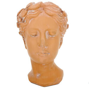 Greek Goddess Planter Lady Head Bust Terracotta Flower Pot, Indoor Outdoor 8.5"
